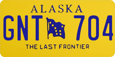 AK license plate GNT704