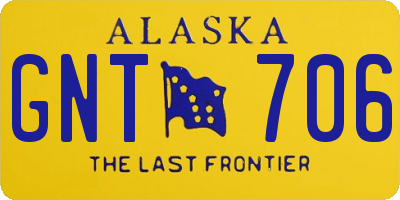 AK license plate GNT706