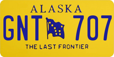 AK license plate GNT707