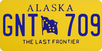 AK license plate GNT709
