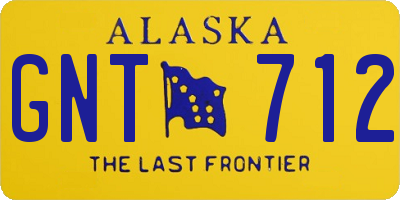 AK license plate GNT712