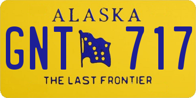 AK license plate GNT717