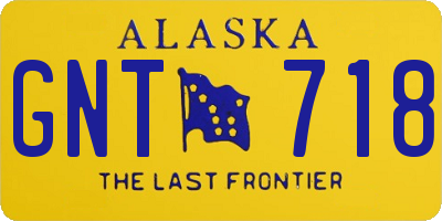 AK license plate GNT718
