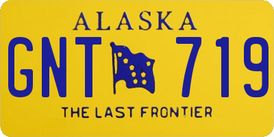 AK license plate GNT719