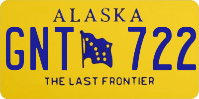 AK license plate GNT722