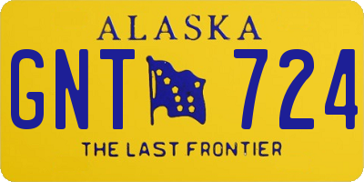 AK license plate GNT724