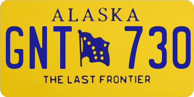 AK license plate GNT730