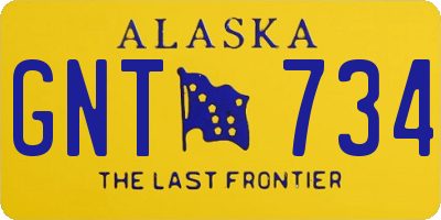 AK license plate GNT734