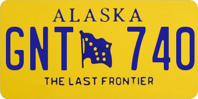 AK license plate GNT740