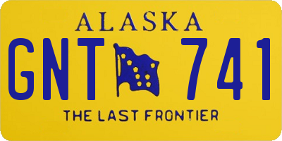 AK license plate GNT741