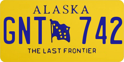 AK license plate GNT742