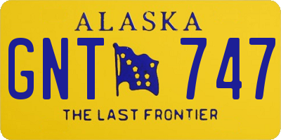 AK license plate GNT747