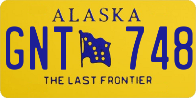 AK license plate GNT748