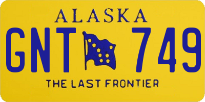 AK license plate GNT749