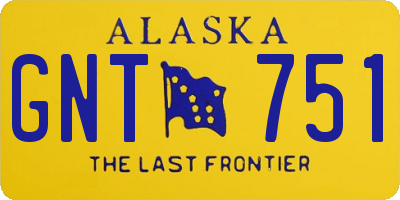 AK license plate GNT751