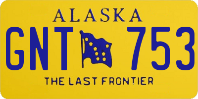 AK license plate GNT753