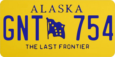 AK license plate GNT754