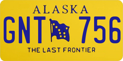 AK license plate GNT756