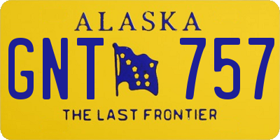 AK license plate GNT757