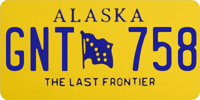 AK license plate GNT758