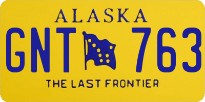 AK license plate GNT763
