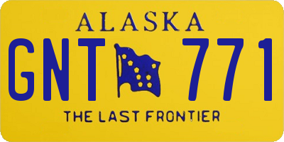 AK license plate GNT771