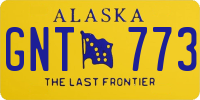 AK license plate GNT773