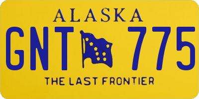 AK license plate GNT775