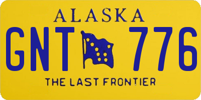 AK license plate GNT776