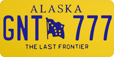 AK license plate GNT777