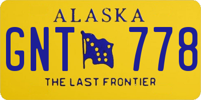 AK license plate GNT778