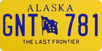 AK license plate GNT781