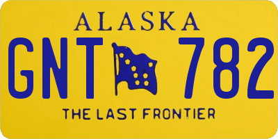 AK license plate GNT782