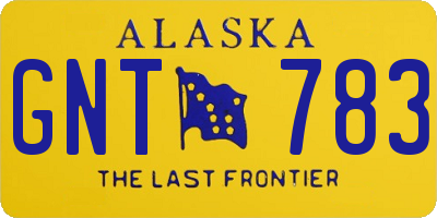 AK license plate GNT783