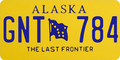 AK license plate GNT784