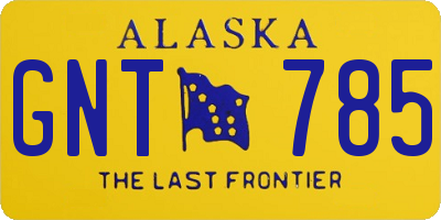 AK license plate GNT785