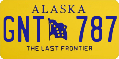 AK license plate GNT787