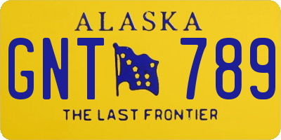 AK license plate GNT789