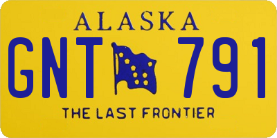 AK license plate GNT791