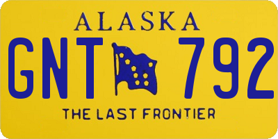 AK license plate GNT792