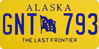 AK license plate GNT793