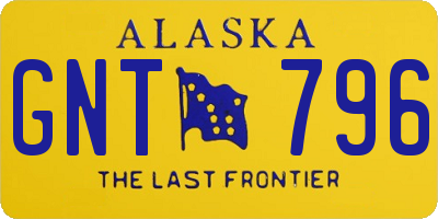 AK license plate GNT796
