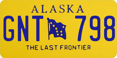 AK license plate GNT798