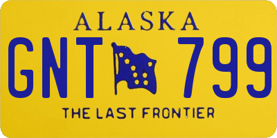 AK license plate GNT799