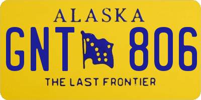 AK license plate GNT806