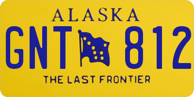 AK license plate GNT812