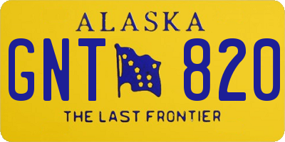 AK license plate GNT820
