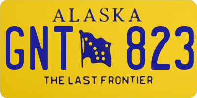 AK license plate GNT823