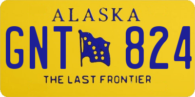 AK license plate GNT824