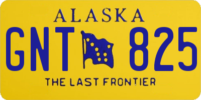 AK license plate GNT825